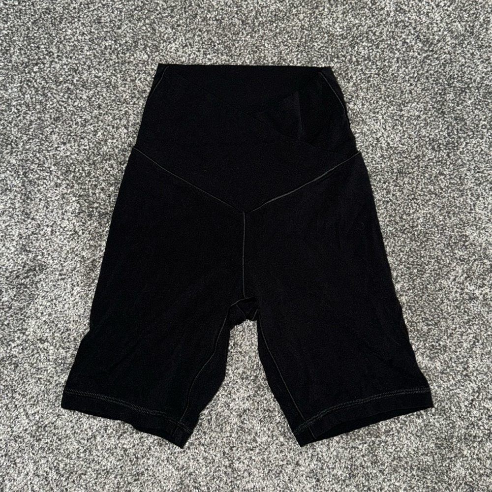 Aerie Biker Short Shorts- High Rise Cross Waist - XS